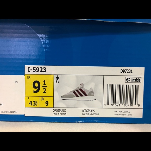 Adidas Originals I-5923 Grey Burgundy - Picture 7 of 7